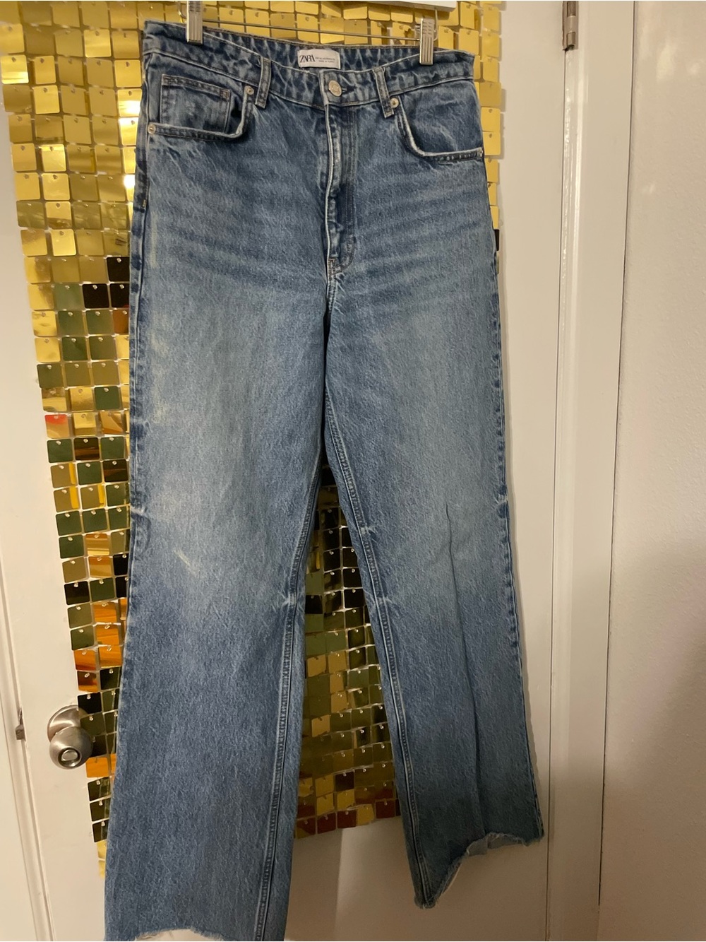Zara Light Blue Washed Denim Jeans